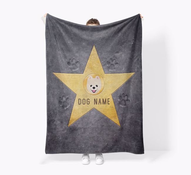 'Star of Fame' - Personalized {breedFullName} Blanket: Premium Sherpa Fleece